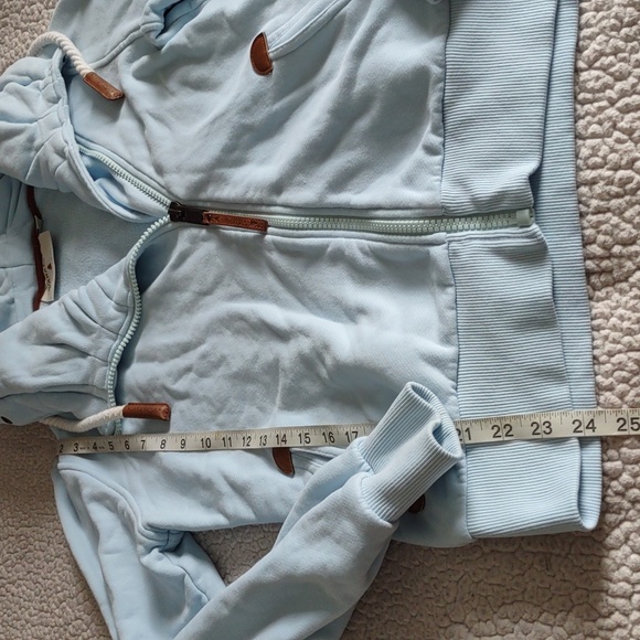 Wanakome Size Small Blue Asymmetrical Zip Jacket - Picture 5 of 16